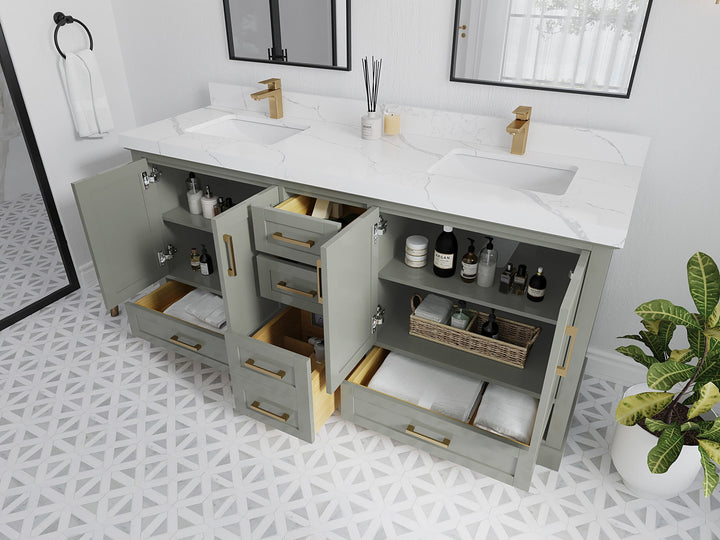 Boston 72 in. W x 22 in. D Double Sink Bathroom Vanity - photo 3