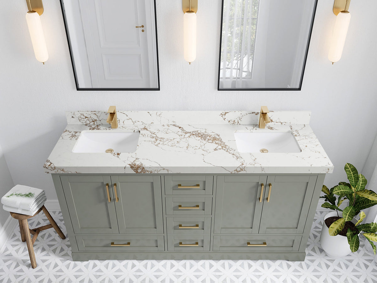 Boston 72 in. W x 22 in. D Double Sink Bathroom Vanity - Willow Bath and Vanity