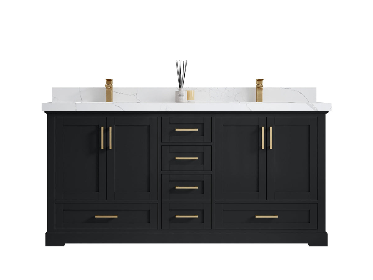 Boston 72 in. W x 22 in. D Double Sink Bathroom Vanity - Willow Bath and Vanity