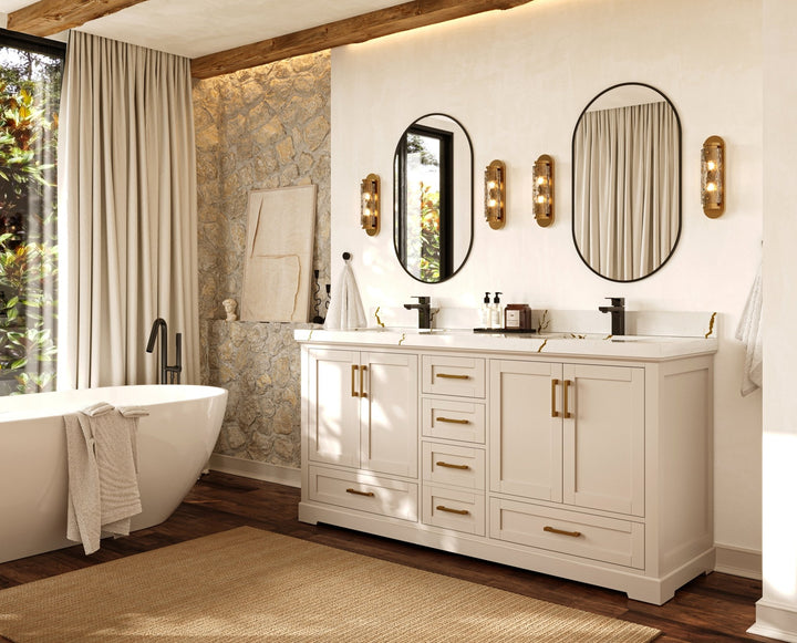 Boston 72 in. W x 22 in. D Double Sink Bathroom Vanity - photo 2