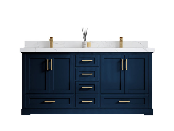 Boston 72 in. W x 22 in. D Double Sink Bathroom Vanity - photo 1