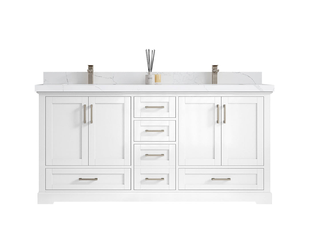 Boston 72 in. W x 22 in. D Double Sink Bathroom Vanity - Willow Bath and Vanity