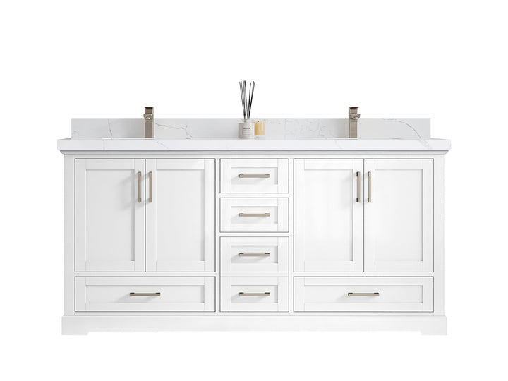 Boston 72 in. W x 22 in. D Double Sink Bathroom Vanity - photo 1