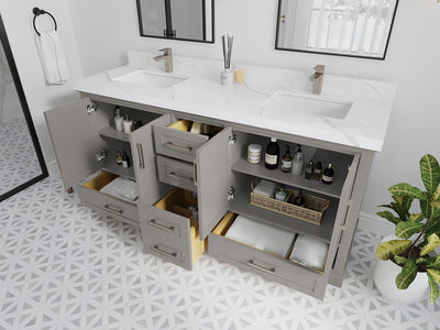 Boston 72 in. W x 22 in. D Double Sink Bathroom Vanity - Willow Bath and Vanity