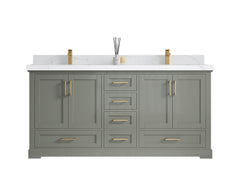 Boston 72 in. W x 22 in. D Double Sink Bathroom Vanity - photo 1