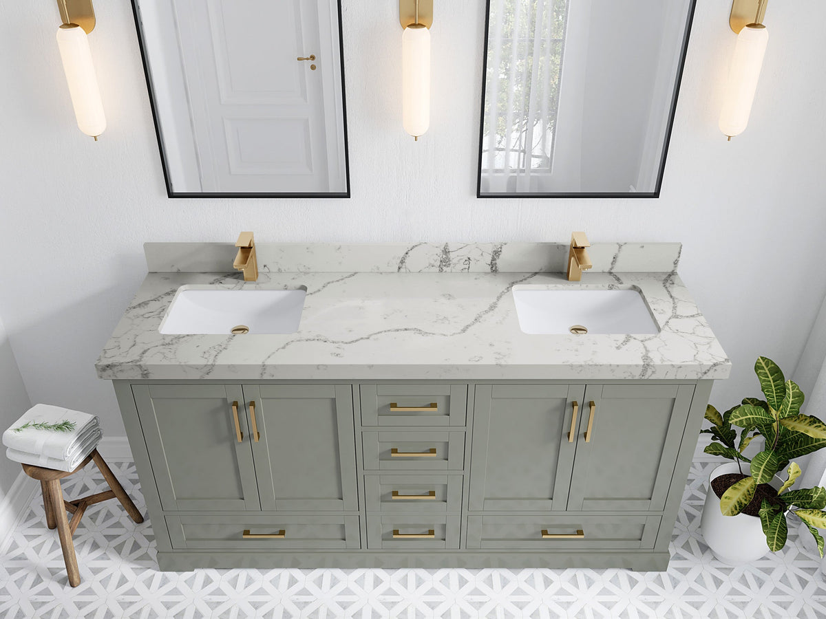 Boston 72 in. W x 22 in. D Double Sink Bathroom Vanity - Willow Bath and Vanity