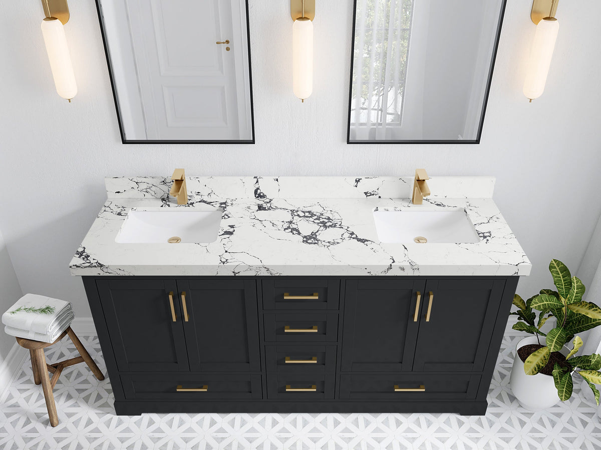 Boston 72 in. W x 22 in. D Double Sink Bathroom Vanity - Willow Bath and Vanity