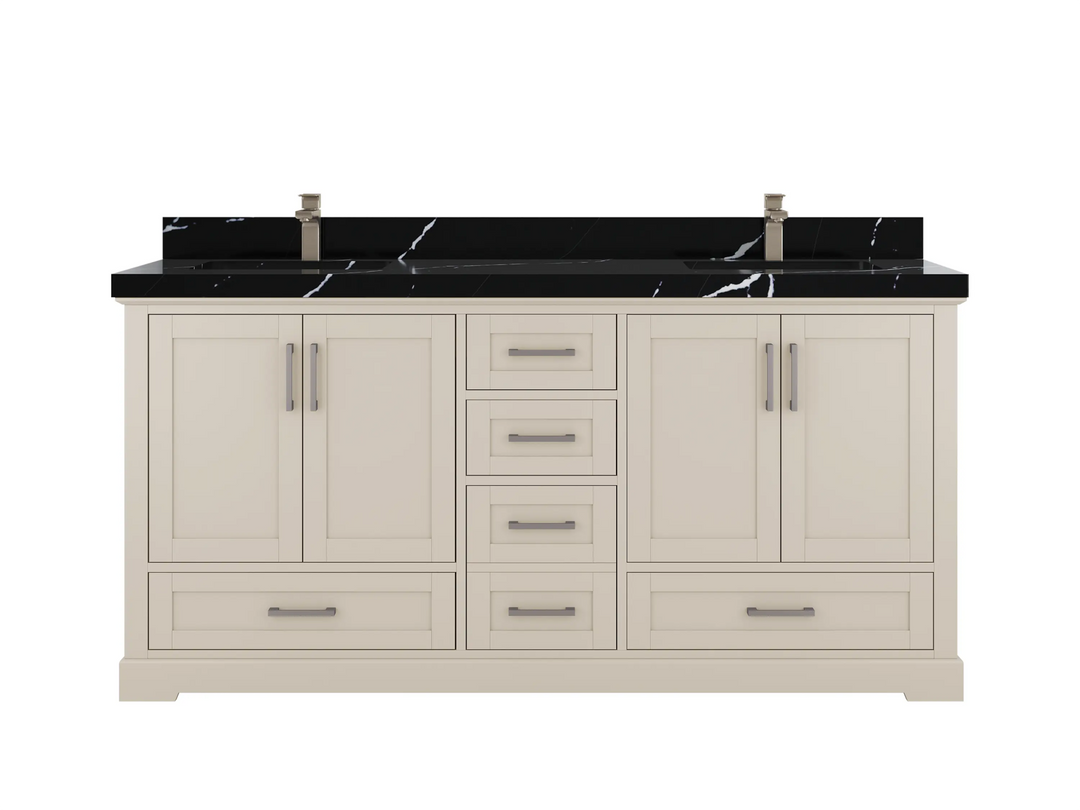 Boston 72 in. W x 22 in. D Double Sink Bathroom Vanity - Willow Bath and Vanity