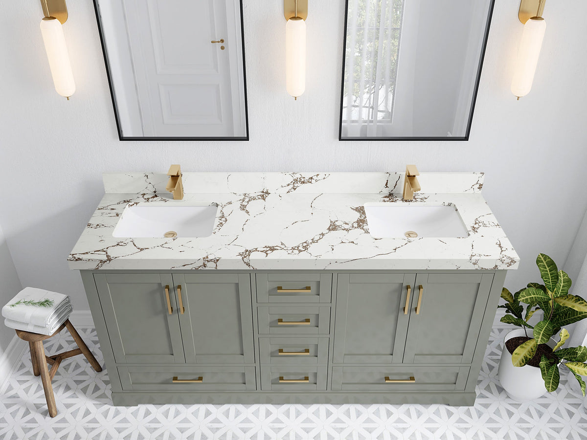 Boston 72 in. W x 22 in. D Double Sink Bathroom Vanity - Willow Bath and Vanity