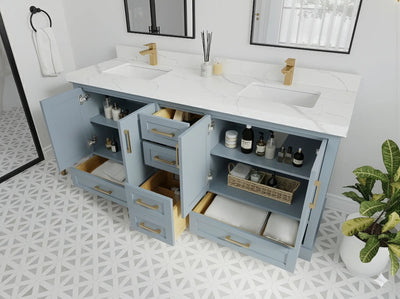 Boston 72 in. W x 22 in. D Double Sink Bathroom Vanity - Willow Bath and Vanity