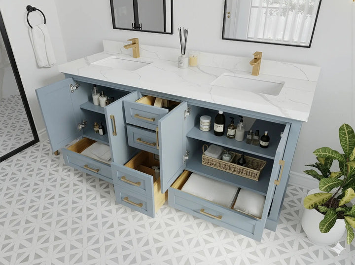 Boston 72 in. W x 22 in. D Double Sink Bathroom Vanity - photo 2