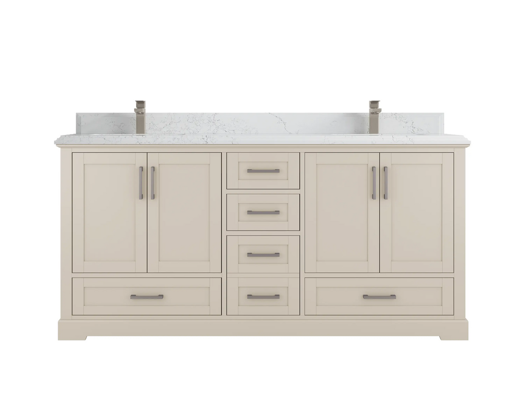Boston 72 in. W x 22 in. D Double Sink Bathroom Vanity - Willow Bath and Vanity