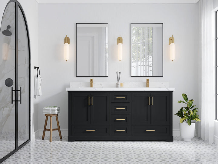 Boston 72 in. W x 22 in. D Double Sink Bathroom Vanity - photo 4