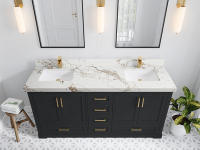 Boston 72 in. W x 22 in. D Double Sink Bathroom Vanity - Willow Bath and Vanity