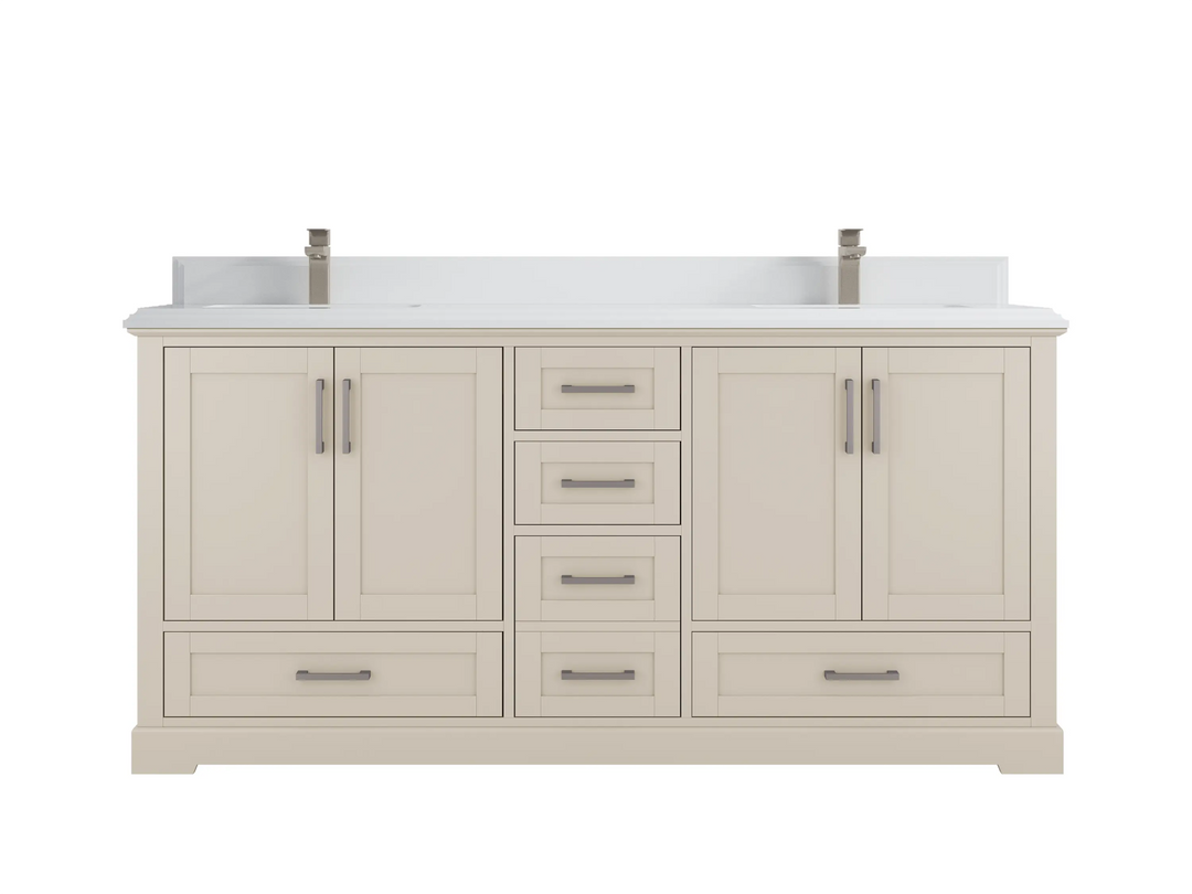 Boston 72 in. W x 22 in. D Double Sink Bathroom Vanity - Willow Bath and Vanity