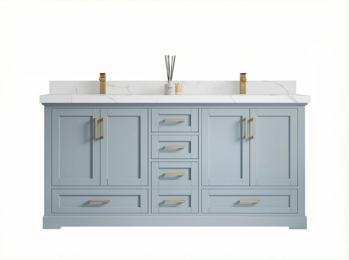 Boston 72 in. W x 22 in. D Double Sink Bathroom Vanity - Willow Bath and Vanity