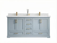 Boston 72 in. W x 22 in. D Double Sink Bathroom Vanity - photo 1