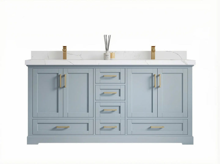 Boston 72 in. W x 22 in. D Double Sink Bathroom Vanity - photo 1