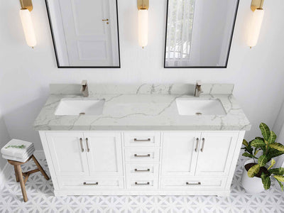 Boston 72 in. W x 22 in. D Double Sink Bathroom Vanity - Willow Bath and Vanity