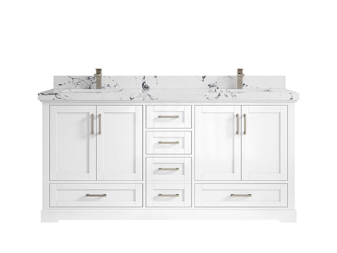 Boston 72 in. W x 22 in. D Double Sink Bathroom Vanity - Willow Bath and Vanity