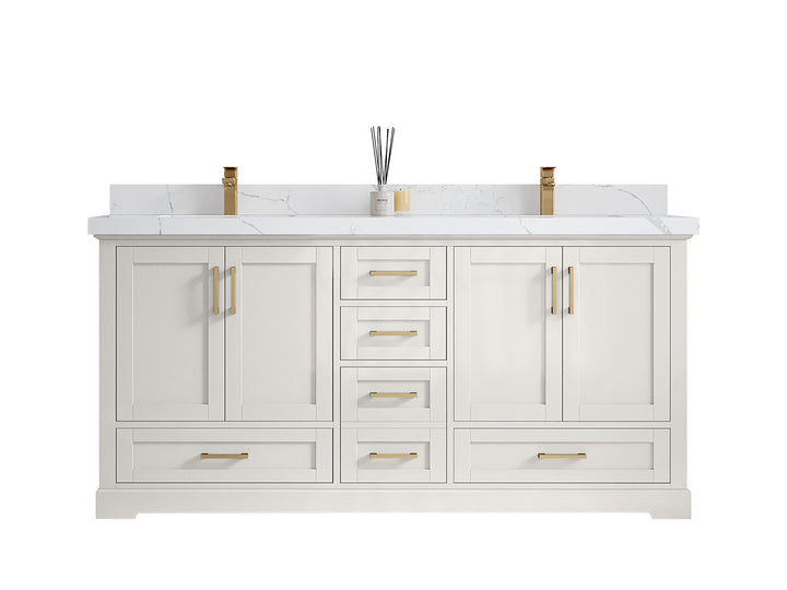 Boston 72 in. W x 22 in. D Double Sink Bathroom Vanity - photo 1