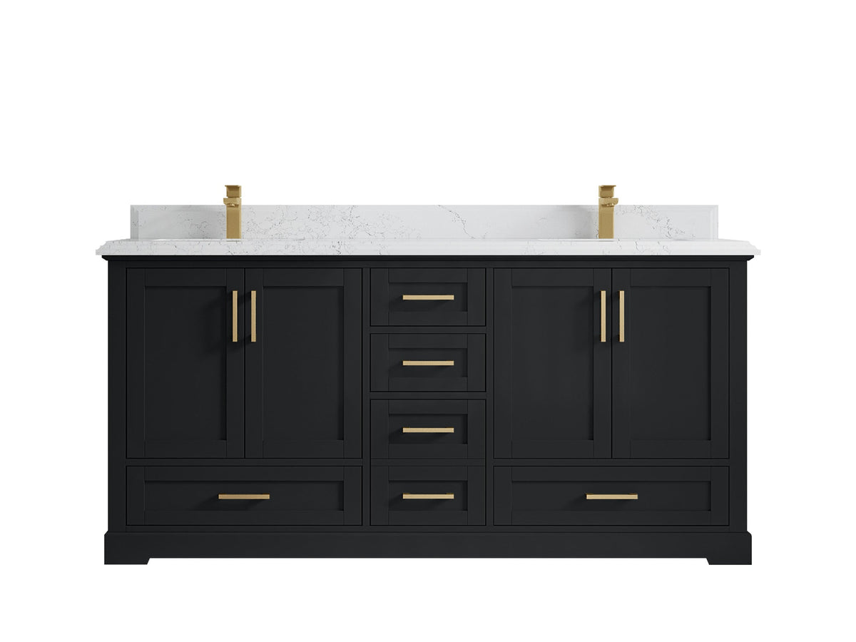 Boston 72 in. W x 22 in. D Double Sink Bathroom Vanity - Willow Bath and Vanity