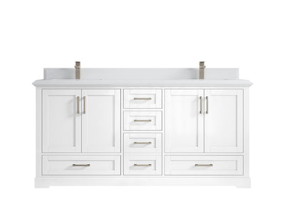 Boston 72 in. W x 22 in. D Double Sink Bathroom Vanity - Willow Bath and Vanity