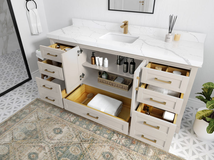 Boston 72 in. W x 22 in. D Single Sink Bathroom Vanity - photo 3
