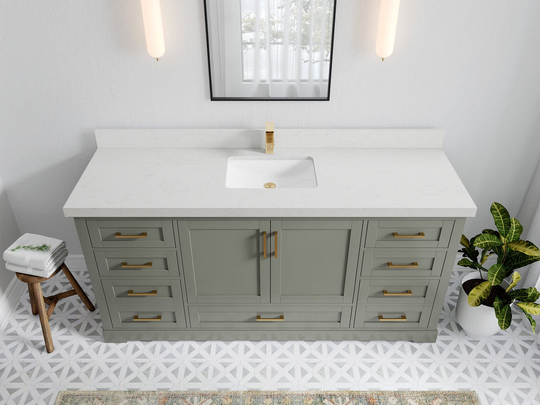 Boston 72 in. W x 22 in. D Single Sink Bathroom Vanity - Willow Bath and Vanity