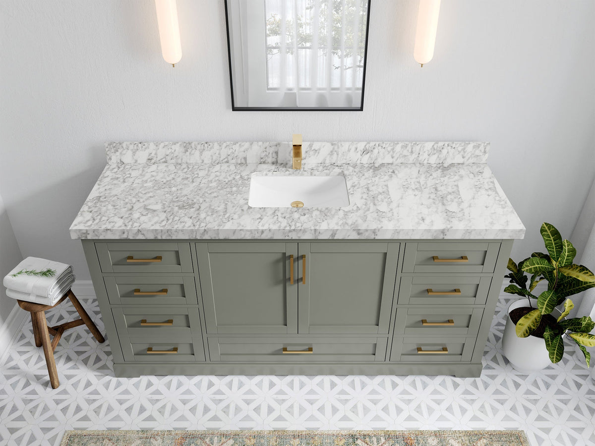 Boston 72 in. W x 22 in. D Single Sink Bathroom Vanity - Willow Bath and Vanity