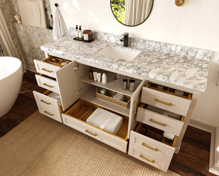 Boston 72 in. W x 22 in. D Single Sink Bathroom Vanity - photo 3