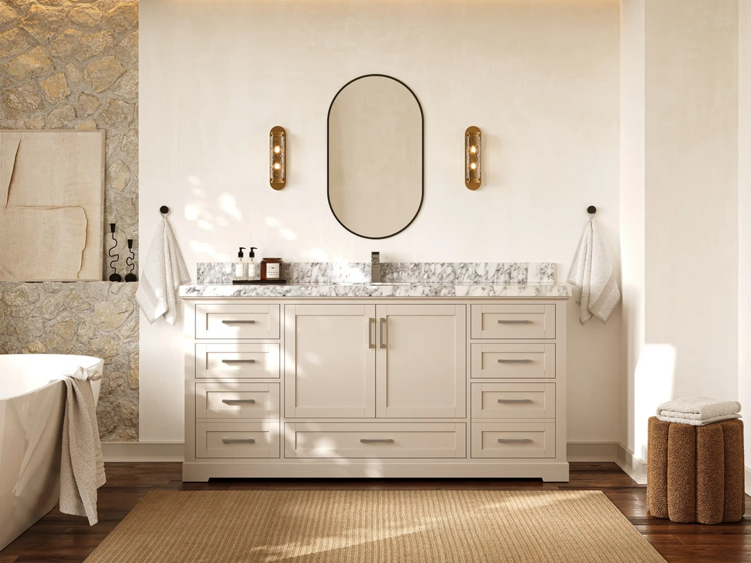 Boston 72 in. W x 22 in. D Single Sink Bathroom Vanity - Willow Bath and Vanity
