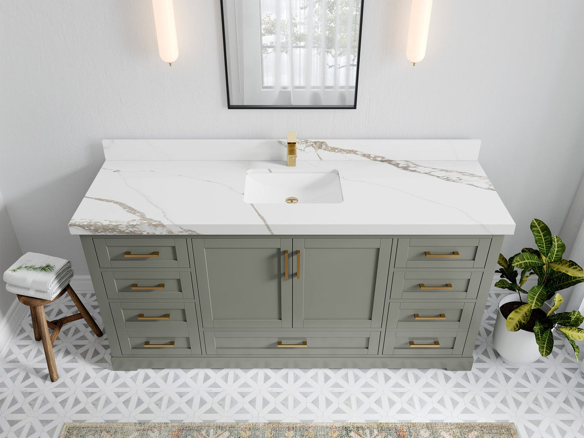 Boston 72 in. W x 22 in. D Single Sink Bathroom Vanity - Willow Bath and Vanity