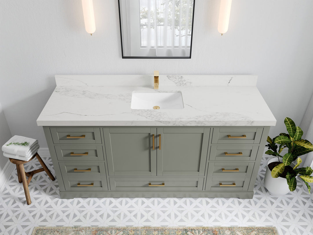 Boston 72 in. W x 22 in. D Single Sink Bathroom Vanity - Willow Bath and Vanity