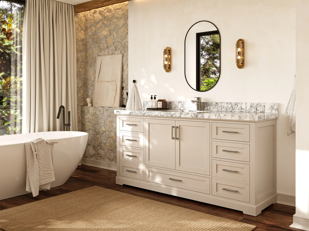 Boston 72 in. W x 22 in. D Single Sink Bathroom Vanity - Willow Bath and Vanity