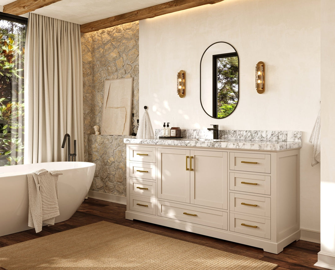 Boston 72 in. W x 22 in. D Single Sink Bathroom Vanity - Willow Bath and Vanity