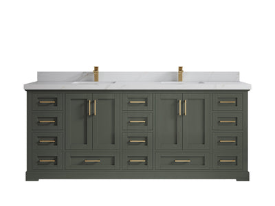 Boston 84 in. W x 22 in. D Double Sink Bathroom Vanity - Willow Bath and Vanity