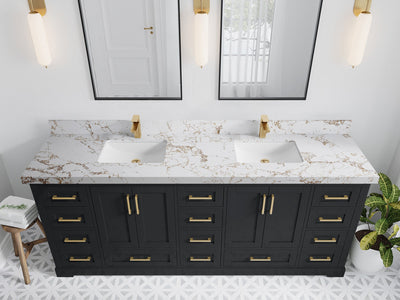 Boston 84 in. W x 22 in. D Double Sink Bathroom Vanity - Willow Bath and Vanity
