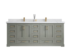Boston 84 in. W x 22 in. D Double Sink Bathroom Vanity - photo 1