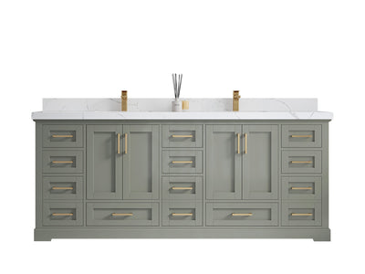 Boston 84 in. W x 22 in. D Double Sink Bathroom Vanity - Willow Bath and Vanity