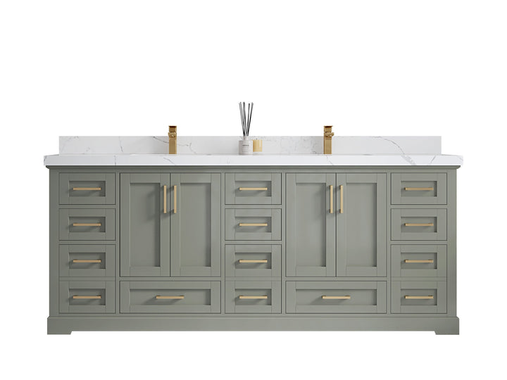 Boston 84 in. W x 22 in. D Double Sink Bathroom Vanity - photo 1