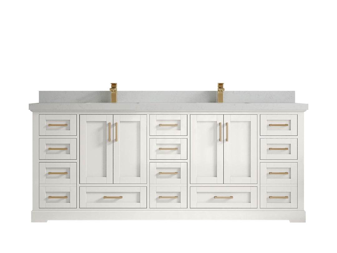 Boston 84 in. W x 22 in. D Double Sink Bathroom Vanity - Willow Bath and Vanity