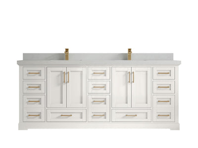 Boston 84 in. W x 22 in. D Double Sink Bathroom Vanity - Willow Bath and Vanity