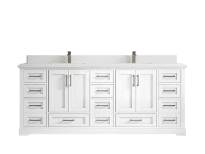 Boston 84 in. W x 22 in. D Double Sink Bathroom Vanity - Willow Bath and Vanity