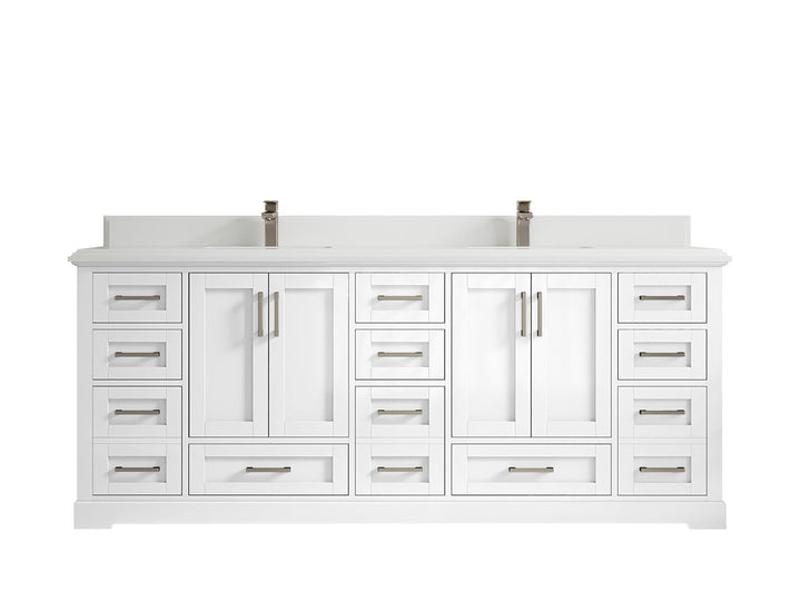 Boston 84 in. W x 22 in. D Double Sink Bathroom Vanity - photo 49