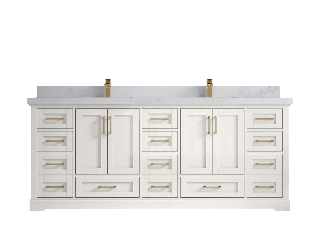 Boston 84 in. W x 22 in. D Double Sink Bathroom Vanity - Willow Bath and Vanity