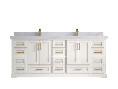 Boston 84 in. W x 22 in. D Double Sink Bathroom Vanity - Willow Bath and Vanity