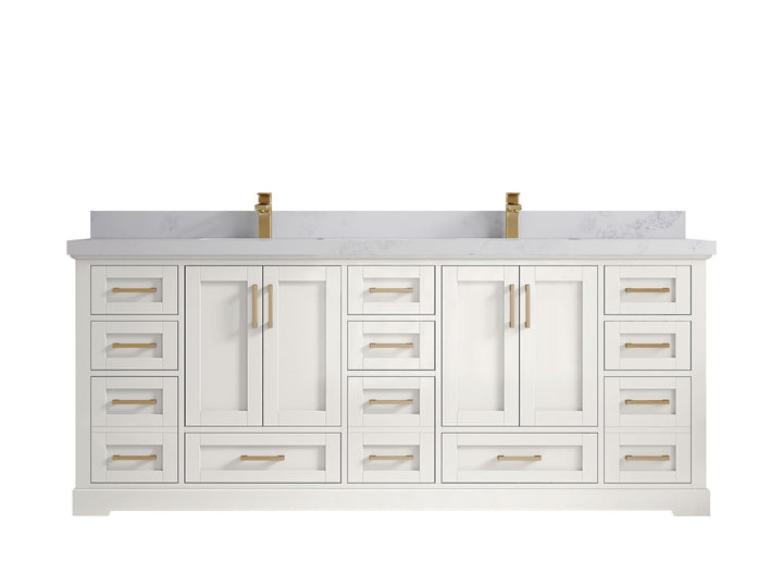 Boston 84 in. W x 22 in. D Double Sink Bathroom Vanity - photo 23