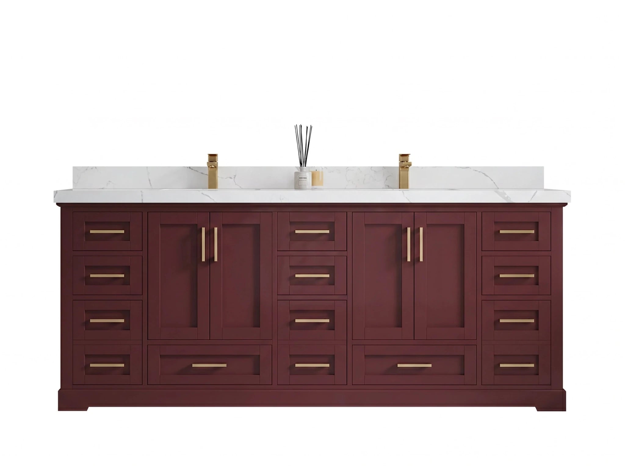 Boston 84 in. W x 22 in. D Double Sink Bathroom Vanity - Willow Bath and Vanity