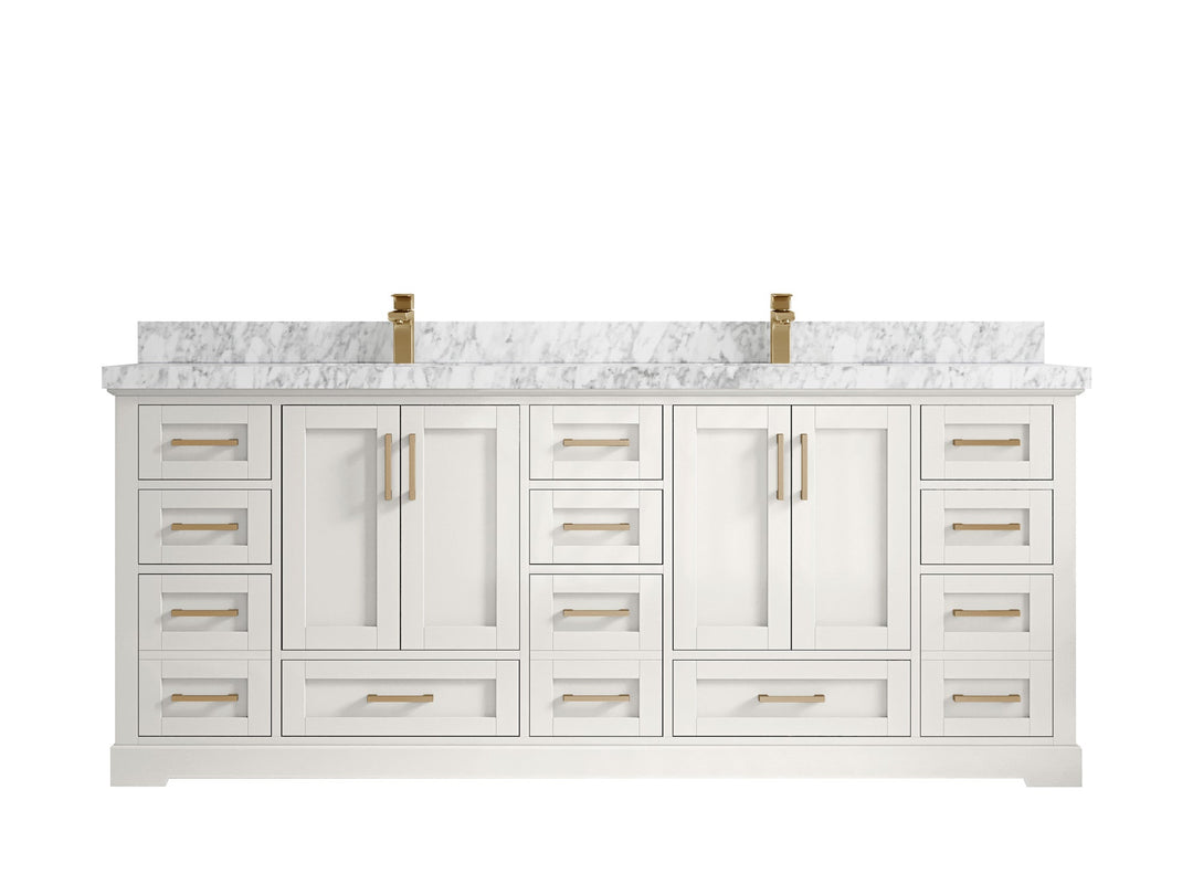 Boston 84 in. W x 22 in. D Double Sink Bathroom Vanity - Willow Bath and Vanity